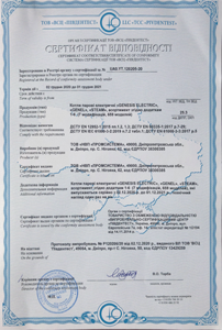Steam™ company documents - certificate